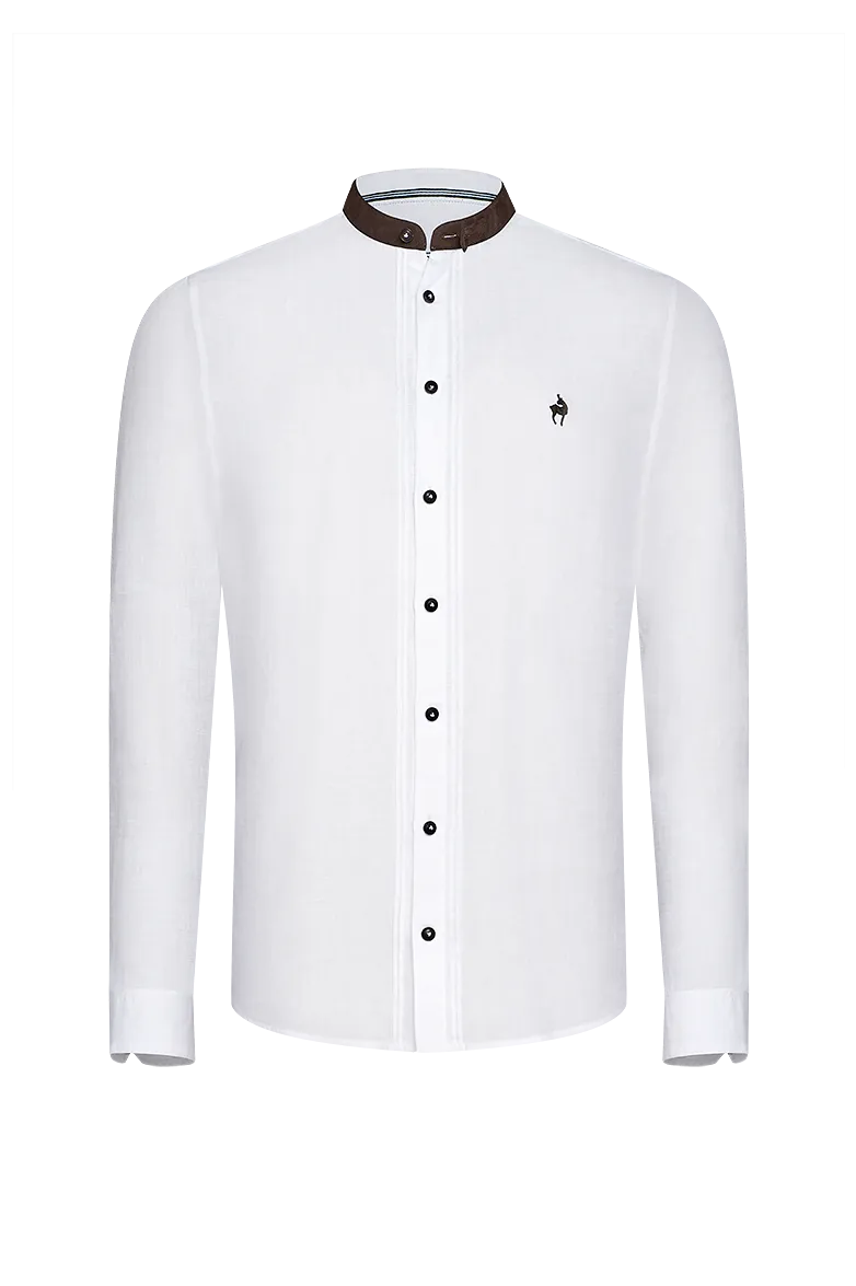 g-ssl-herren-leinenhemd-k-rperbetont-gamsstickerei-hornkn-pfe image 1