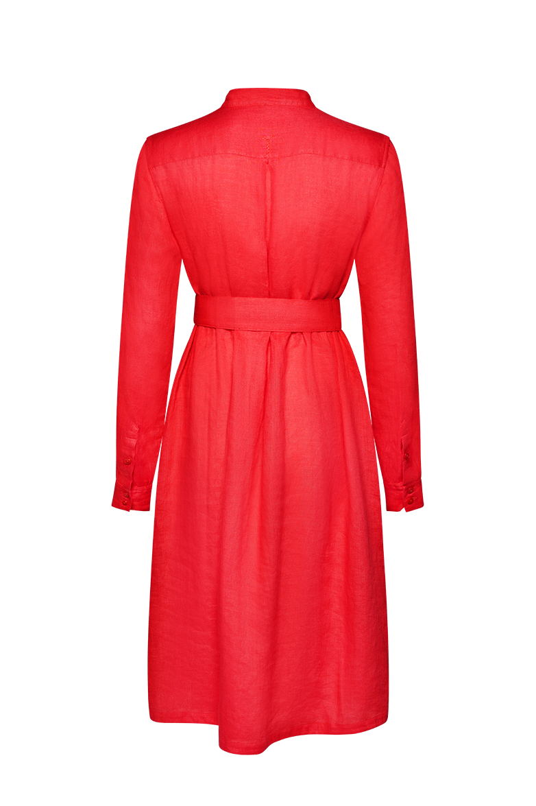 g-ssl-pfoadenkleid-aus-normandie-leinen-in-rot image 2