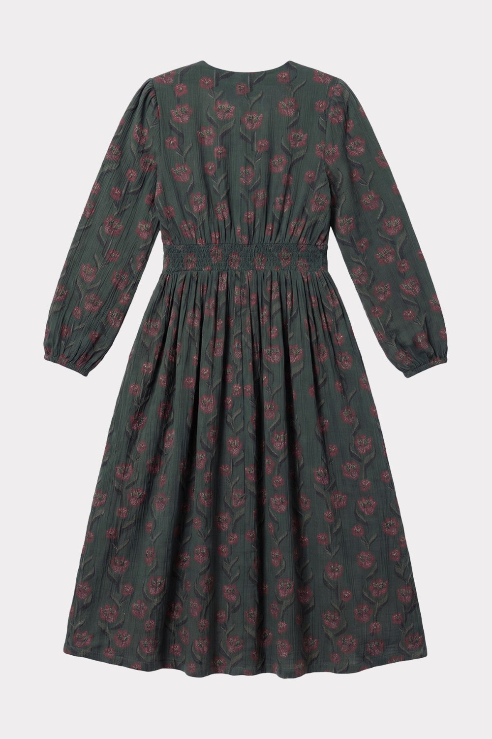 felicitas-karlinda-damen-kleid-viskose-floral-gef-ttert-v-ausschnitt image 2