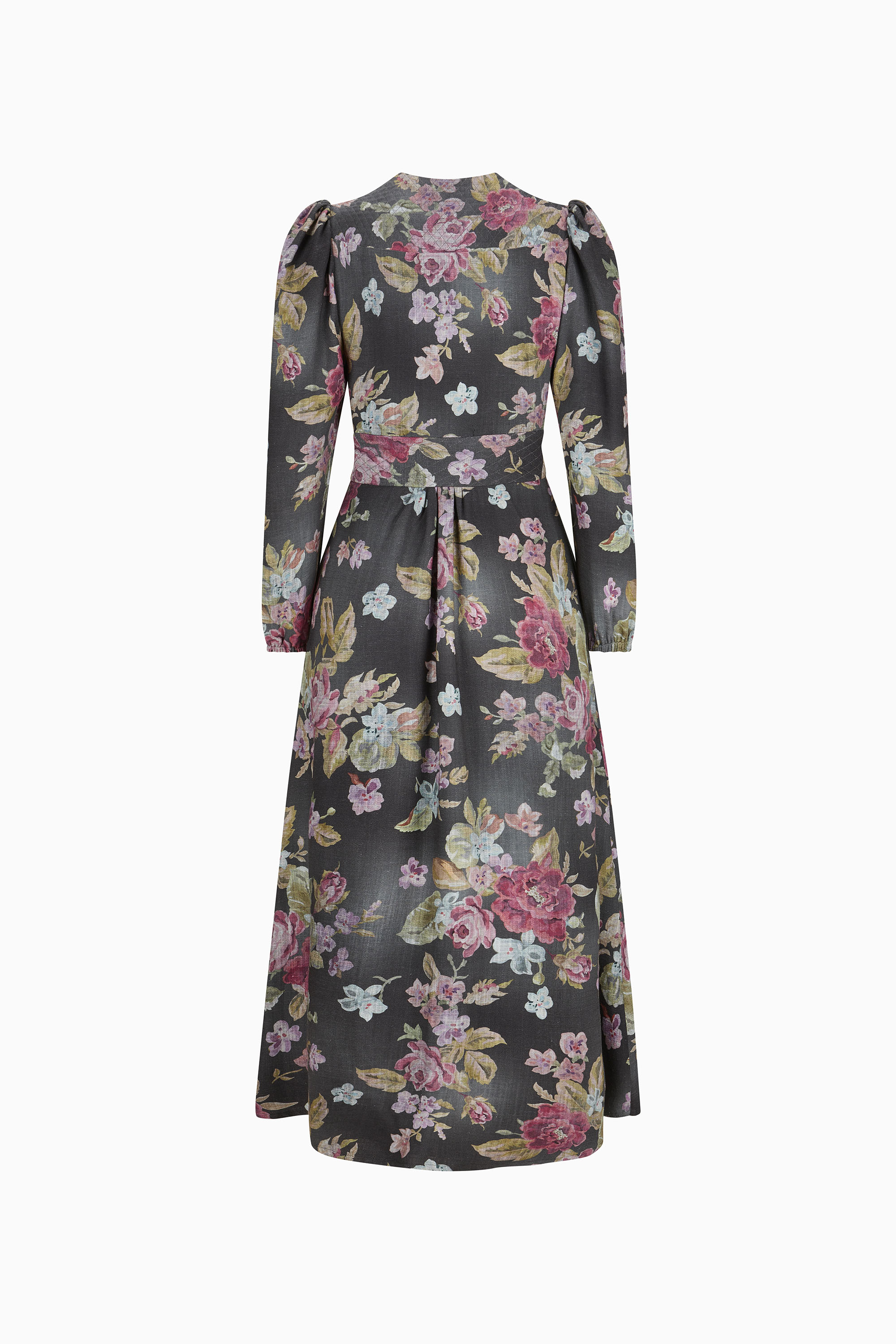 gottseidank-damenkleid-zoe-midi-mit-puff-rmeln-gef-ttert image 2