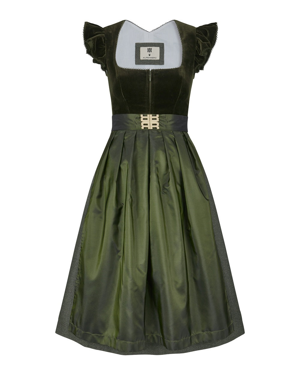 alpenherz-x-riani-dirndl-tina-oliv-samtmieder image 1