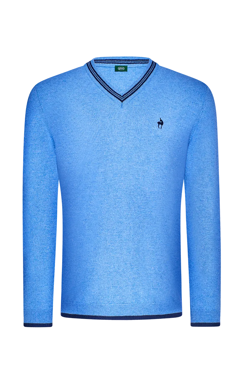 g-ssl-gams-pullover-v-ausschnitt-blau-herren image 1