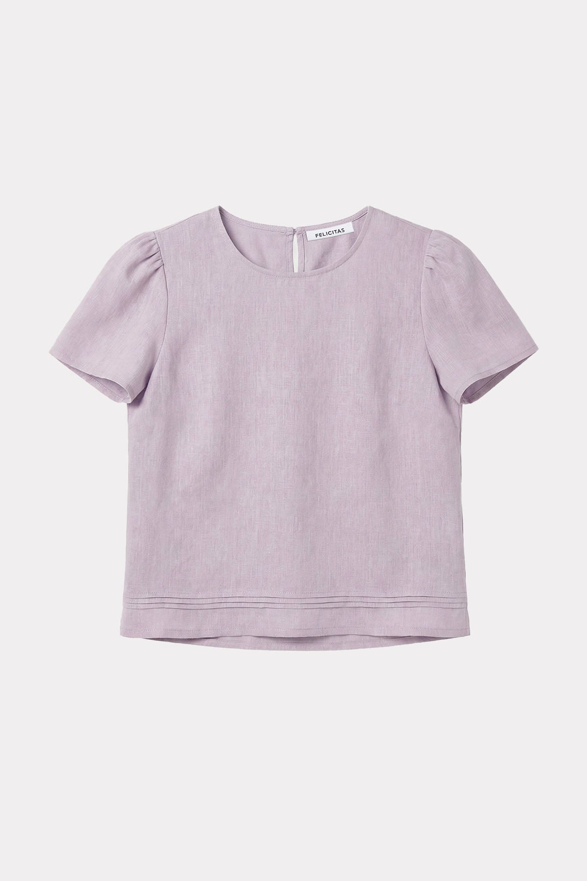felicitas-bena-damen-bluse-leinen-kurzarm-mit-biesen image 4