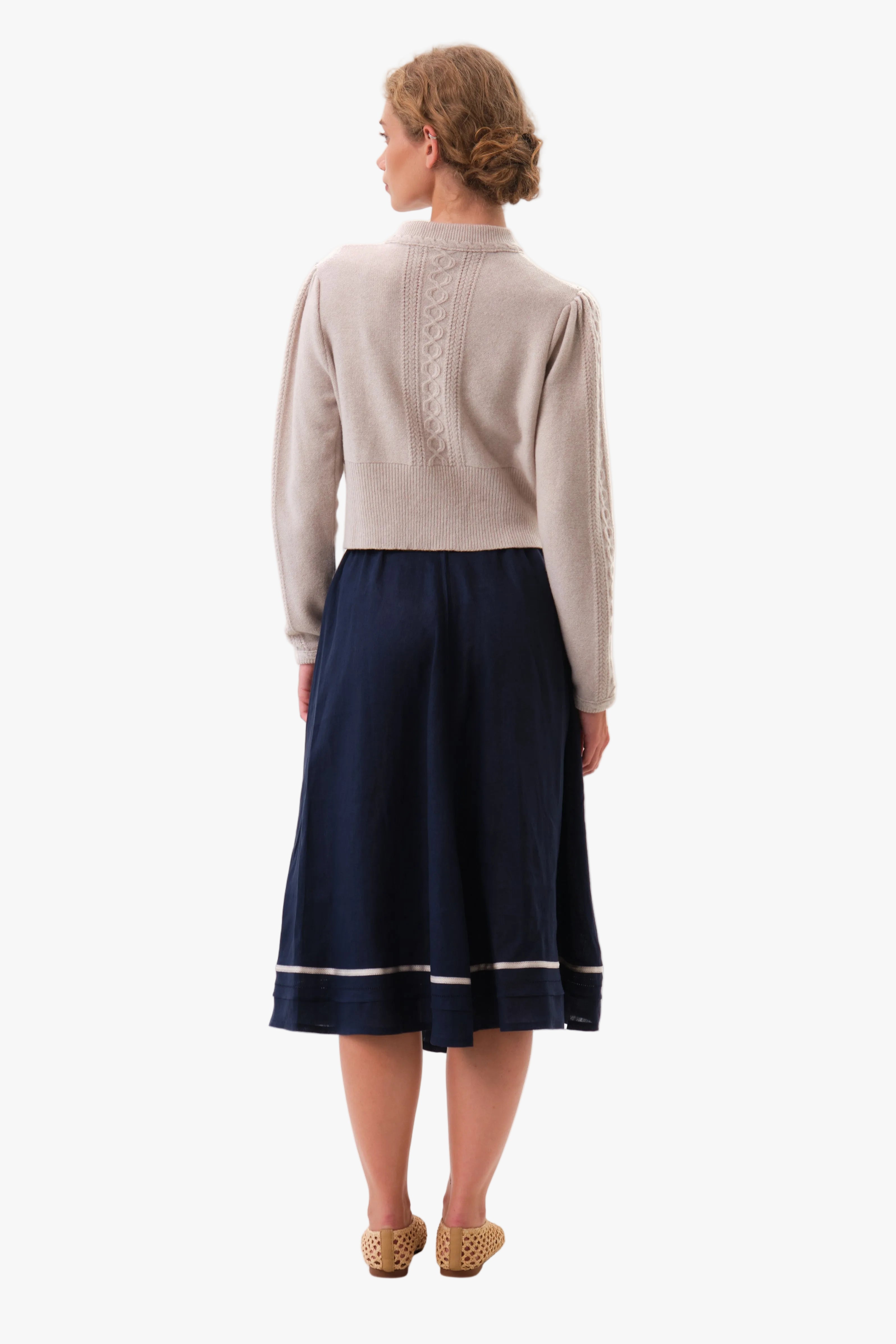 felicitas-damen-strickcardigan-coralie-rundhals-wolle-kaschmir-metallkn-pfe image 2