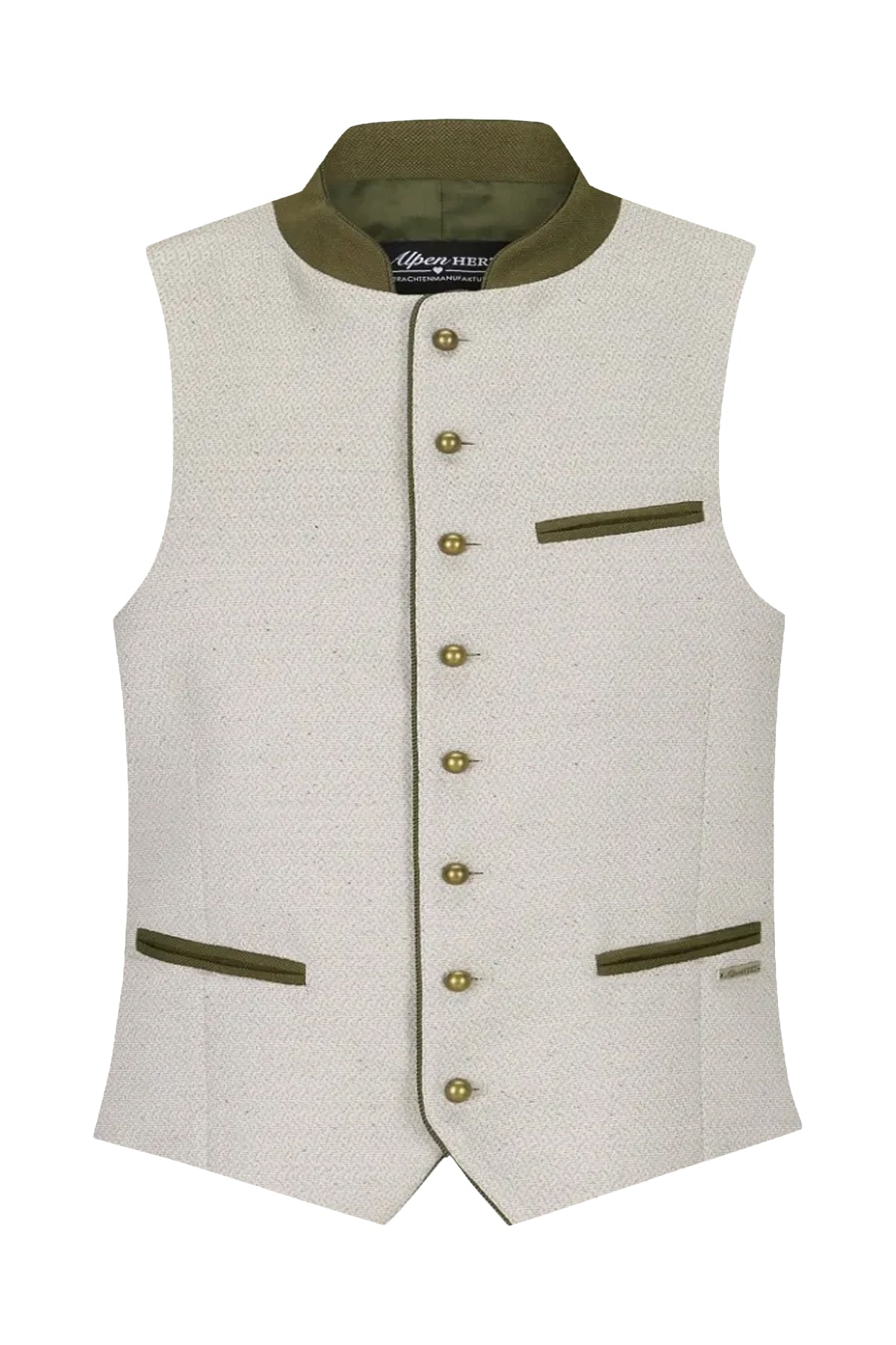alpenherz-weste-jonas-trachtenweste-beige-oliv-herren image 1