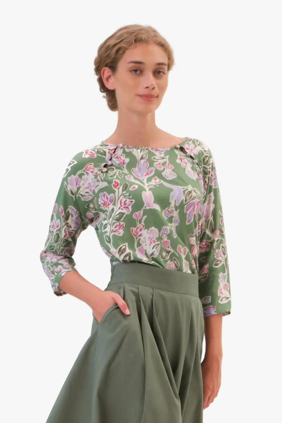 felicitas-berlyn-damen-bluse-viskose-blumenmuster image 1