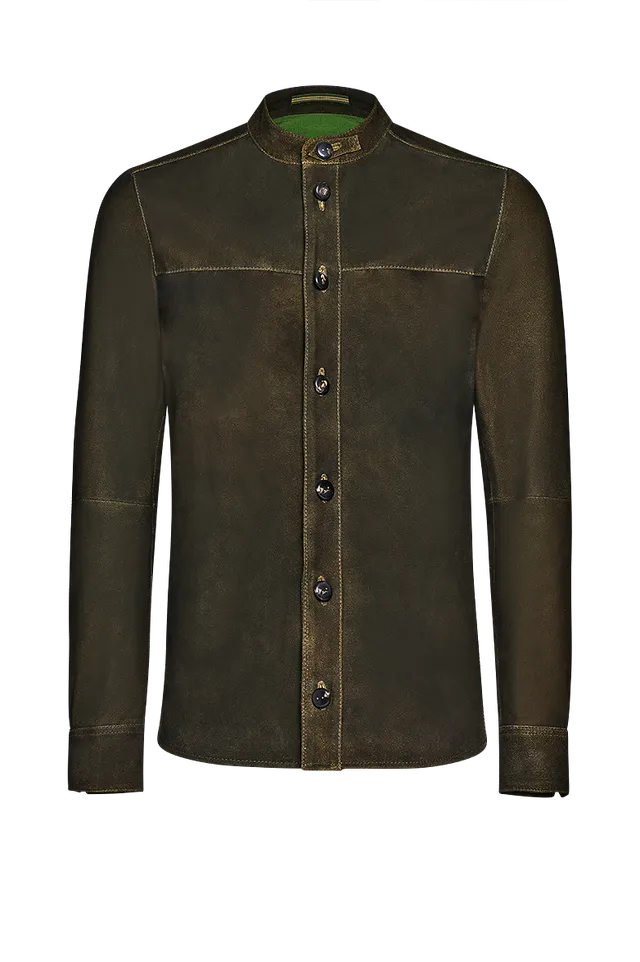g-ssl-shirtjacket-in-leder-ziegenleder-jacke-stehkragen-braun-herren image 1