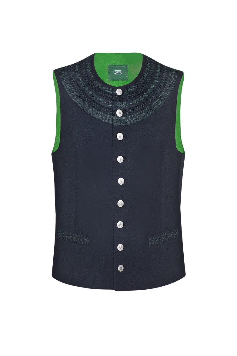 g-ssl-tiroler-gilet-herren-grau-schwarz-mit-stickerei image 1