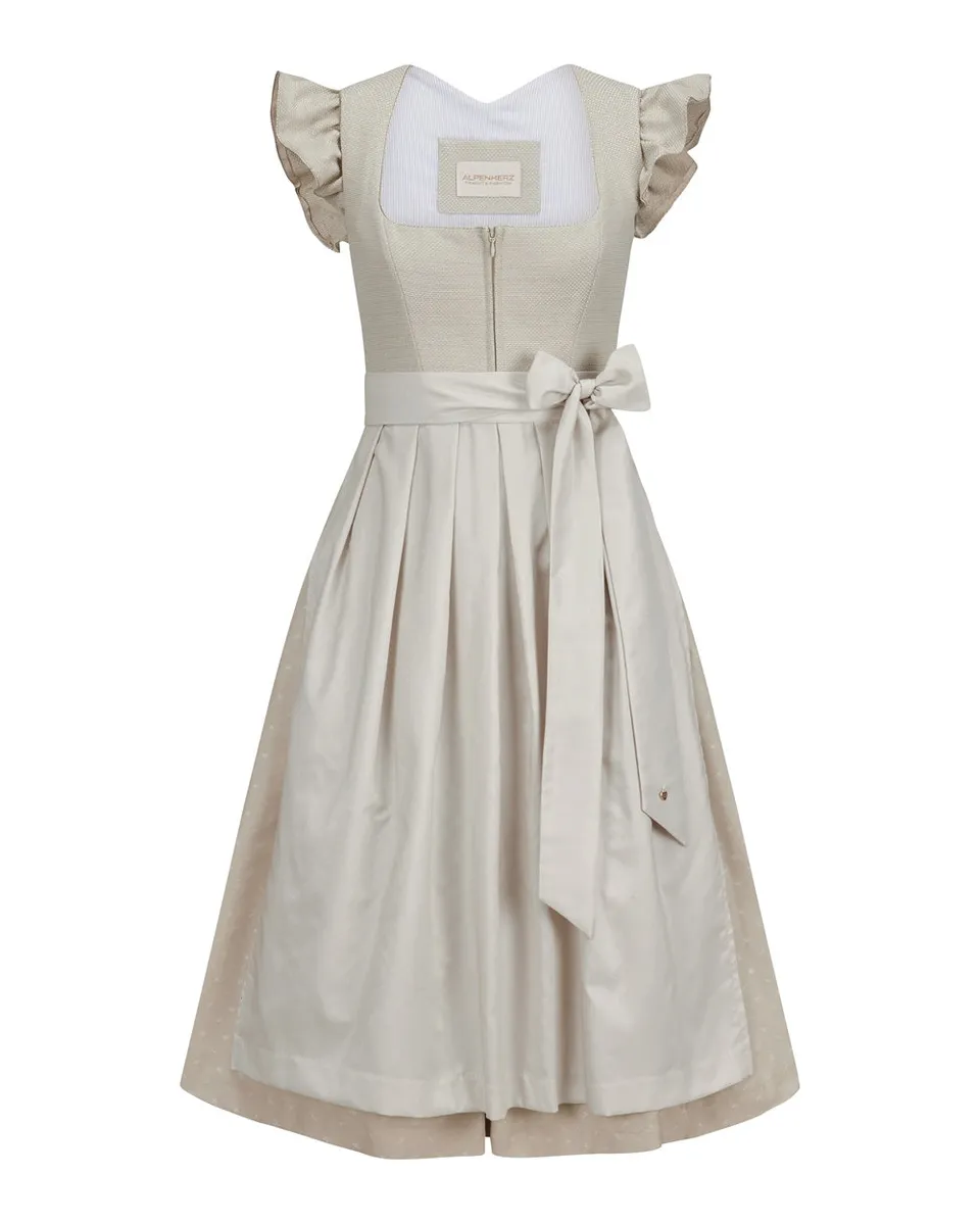 alpenherz-hochzeitsdirndl-georgina-75cm-beige-fl-gelarm image 1