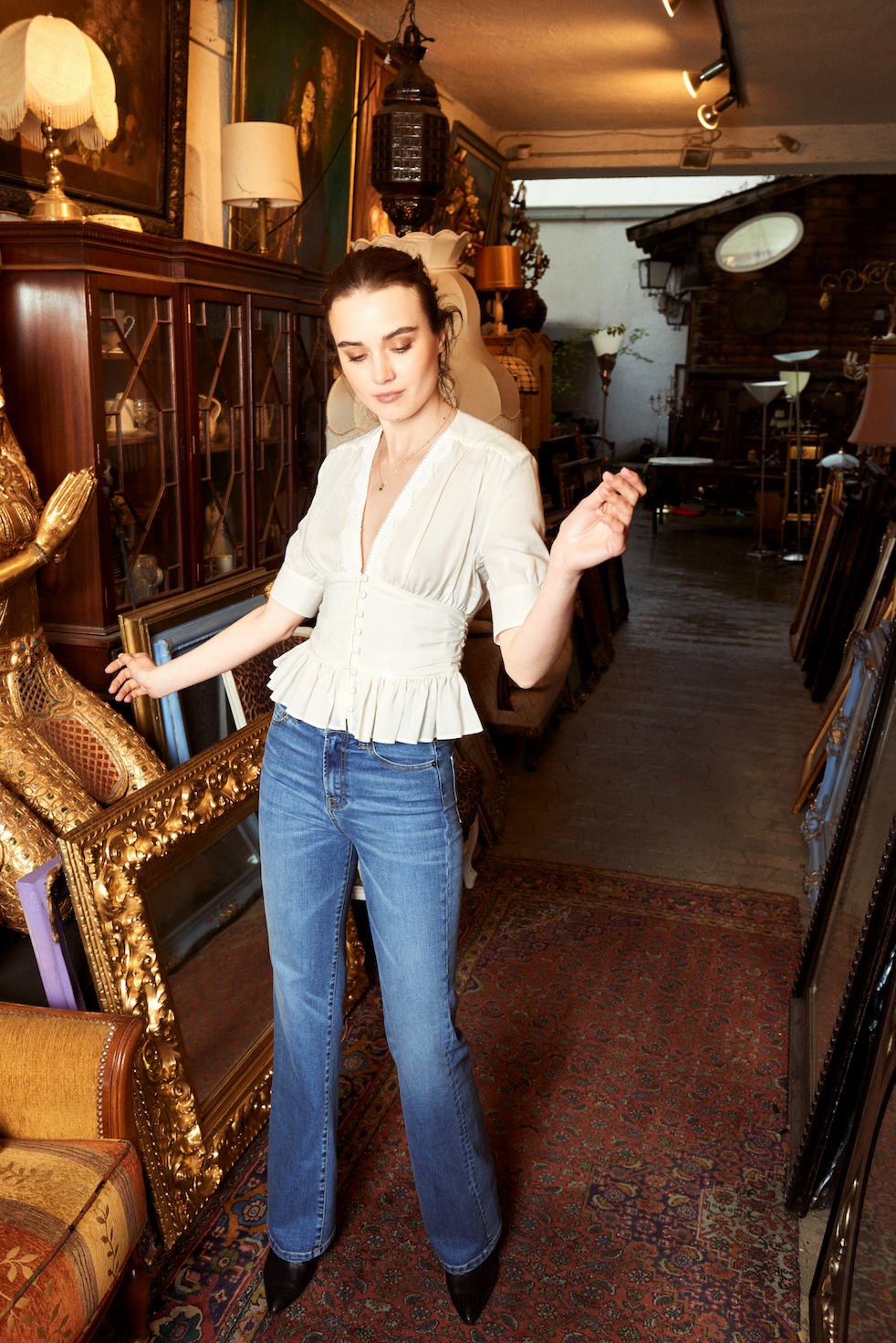 gottseidank-leslie-damenjeans-high-waist-schlagjeans-2 image 2
