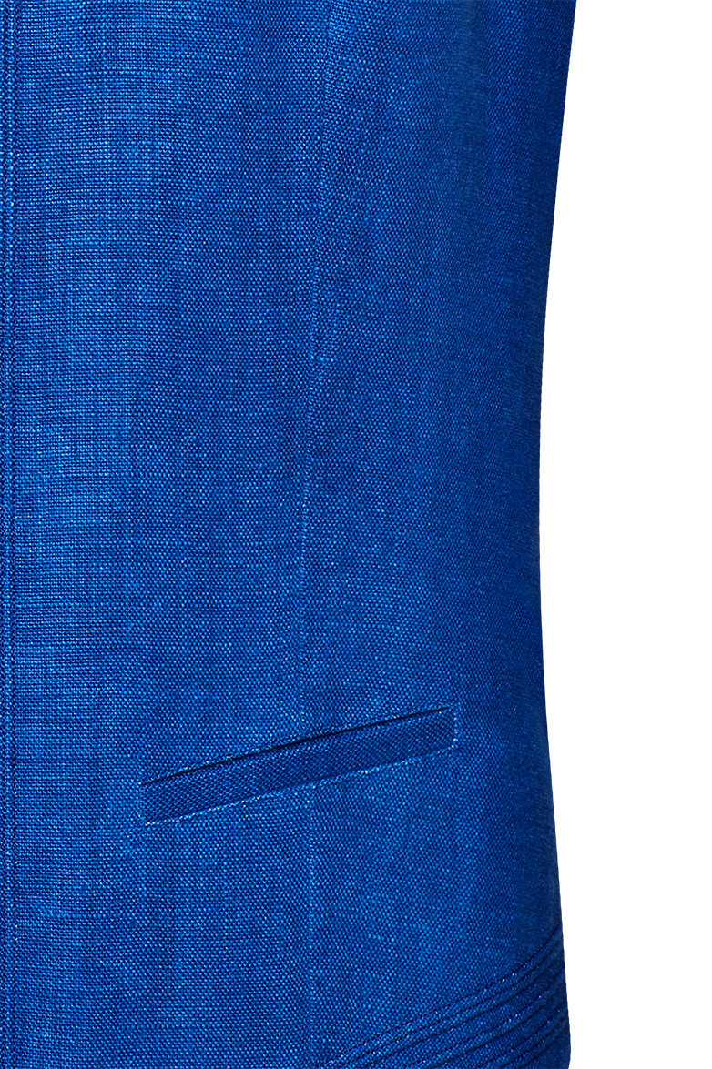 g-ssl-blaudruck-gilet-herren-blau-leinen-hochgeschlossen image 5