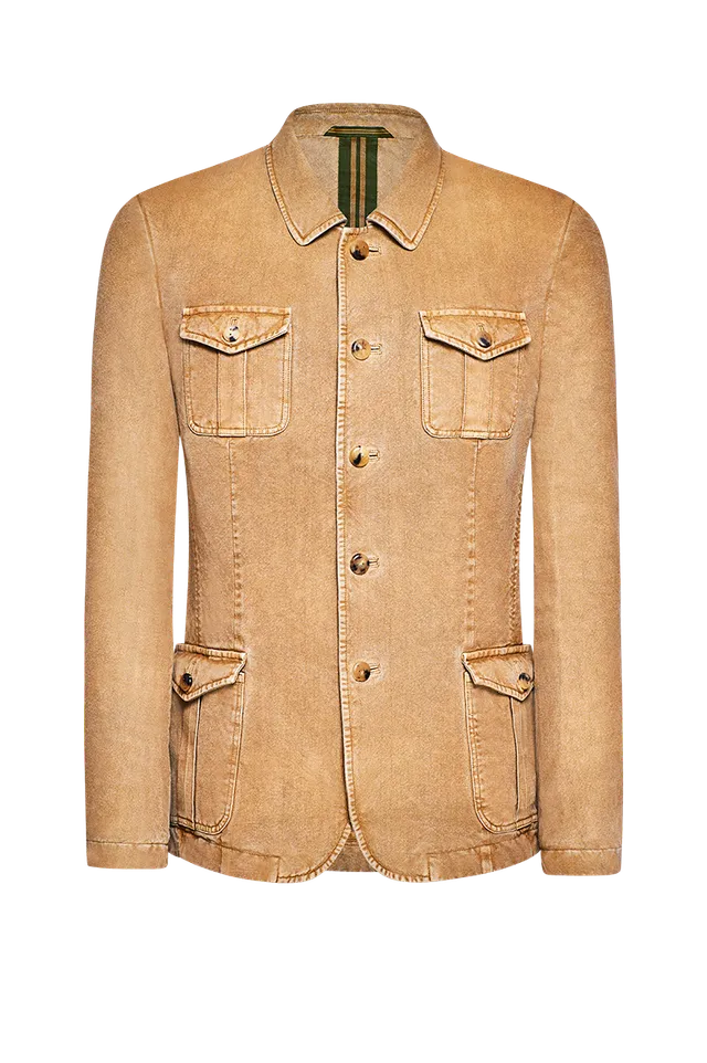 g-ssl-hanf-jacke-herren-braun-ungef-ttert-mit-hornkn-pfen image 1