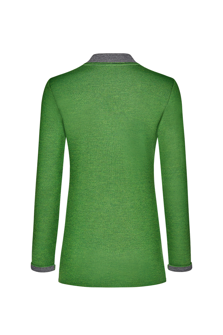 g-ssl-strickblazer-gr-n-taillierter-damen-blazer-aus-merino-schurwolle image 2