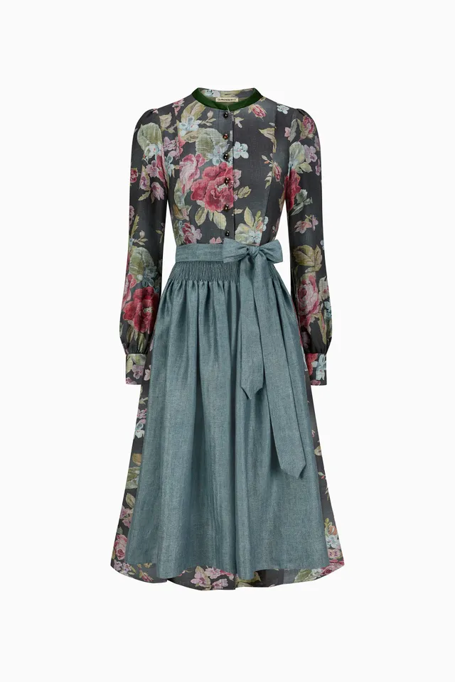 gottseidank-damenkleid-rahel-mit-sch-rze-hochgeschlossenes-kleid-mit-kontrastkra image 1