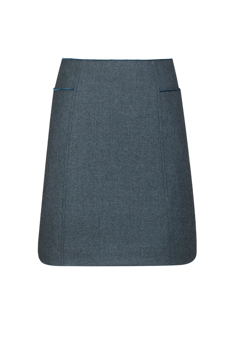 g-ssl-rock-wohlige-eleganz-a-linien-wollrock-blau-meliert-100-schurwolle image 1