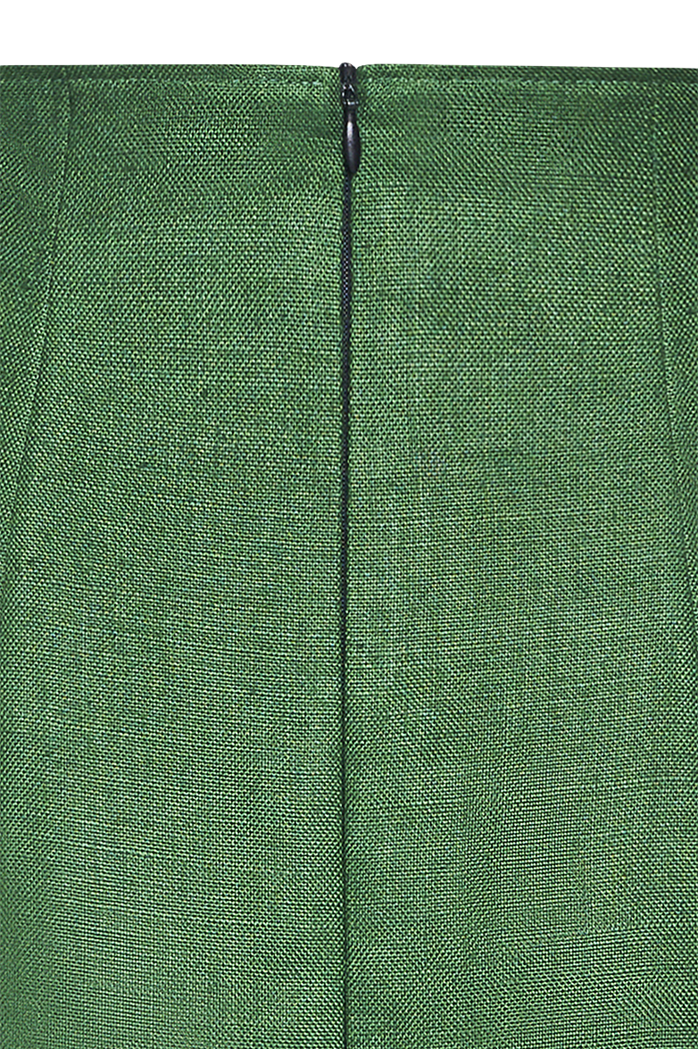 g-ssl-auf-taille-bleistiftrock-leinen-gr-n-mit-bortenstickerei image 4