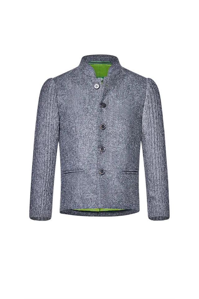 g-ssl-buben-joppe-aus-loden-kinderjacke-grau-schwarz image 1