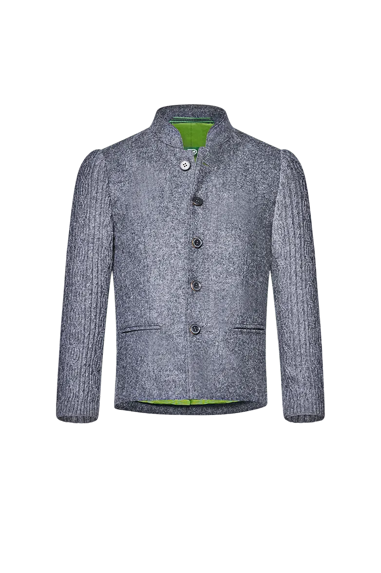 g-ssl-buben-joppe-aus-loden-kinderjacke-grau-schwarz image 1