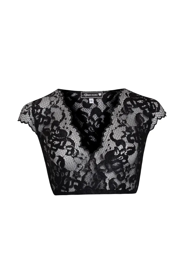 alpenherz-bluse-anna-schwarz-kurzarm image 1