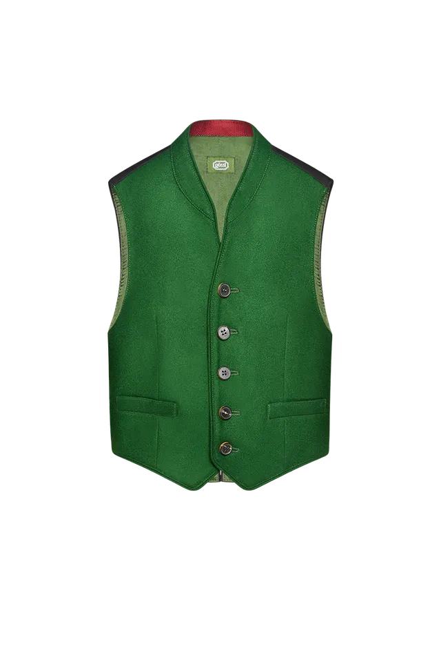 g-ssl-buben-gilet-strichloden-gilet-gr-n-mit-hornkn-pfen image 1