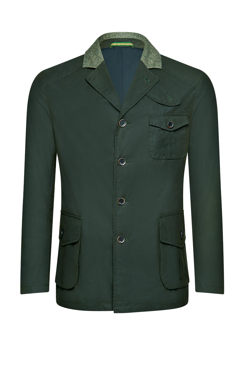 g-ssl-gewachste-outdoor-jacke-herren-gr-n-baumwolle image 1