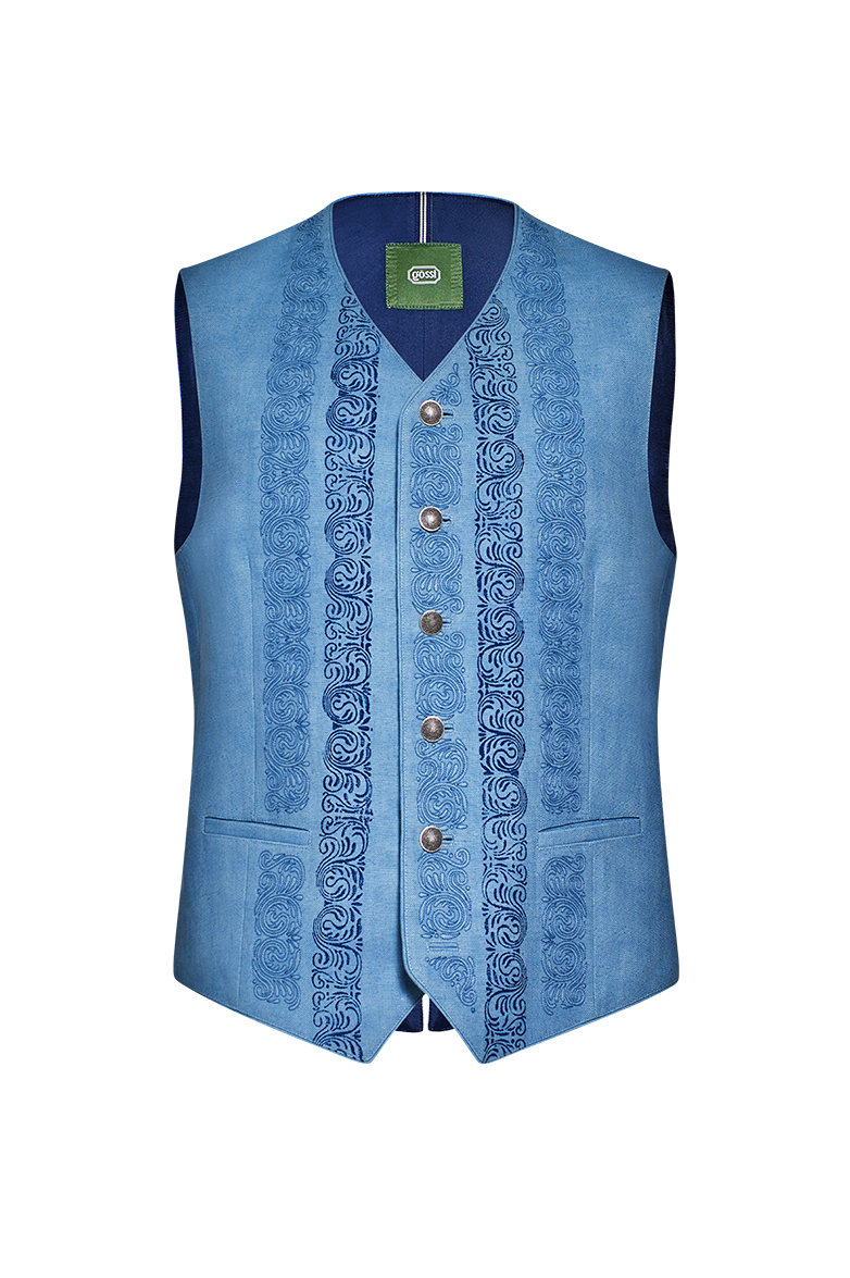 g-ssl-blaudruck-gilet-bauernleinen-reliefstickerei-blau image 1