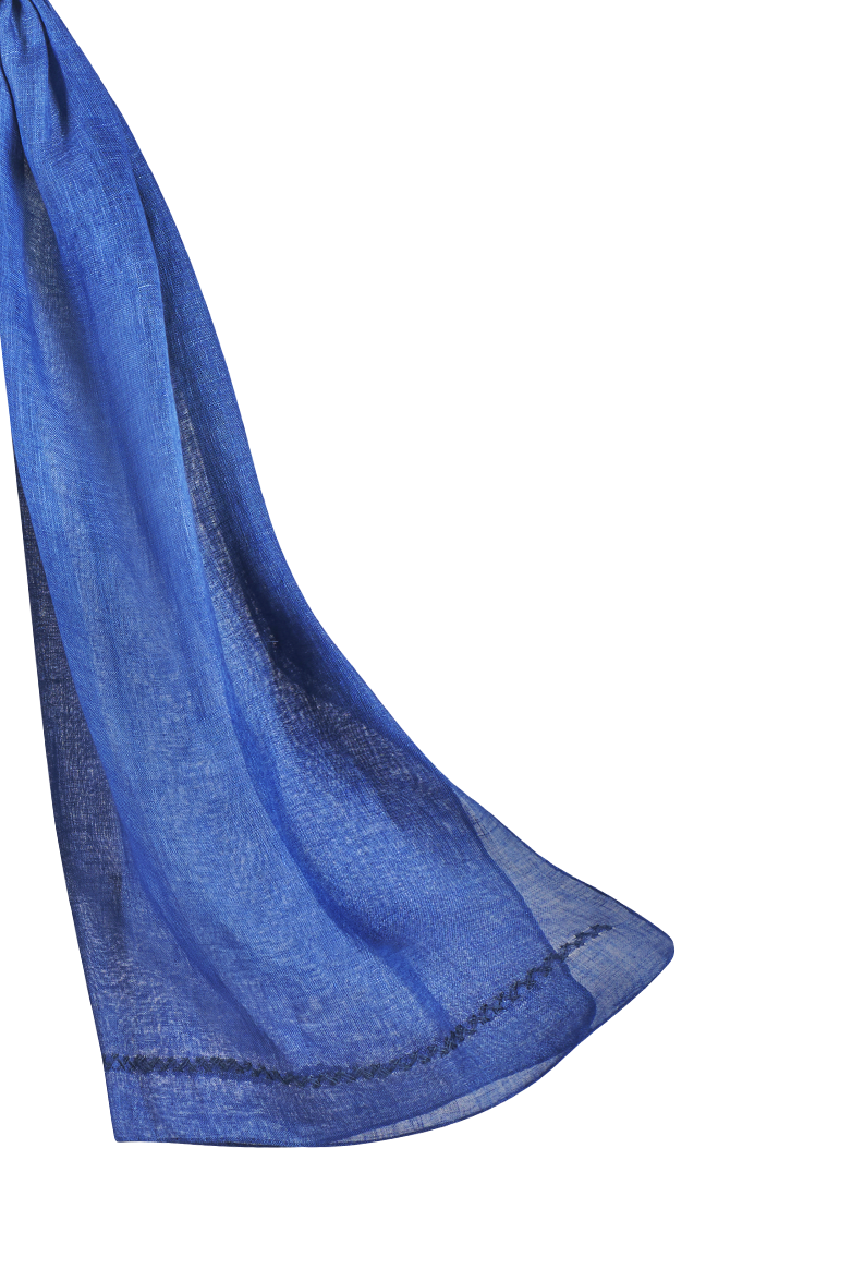 g-ssl-blaudruck-schal-aus-leinen image 2