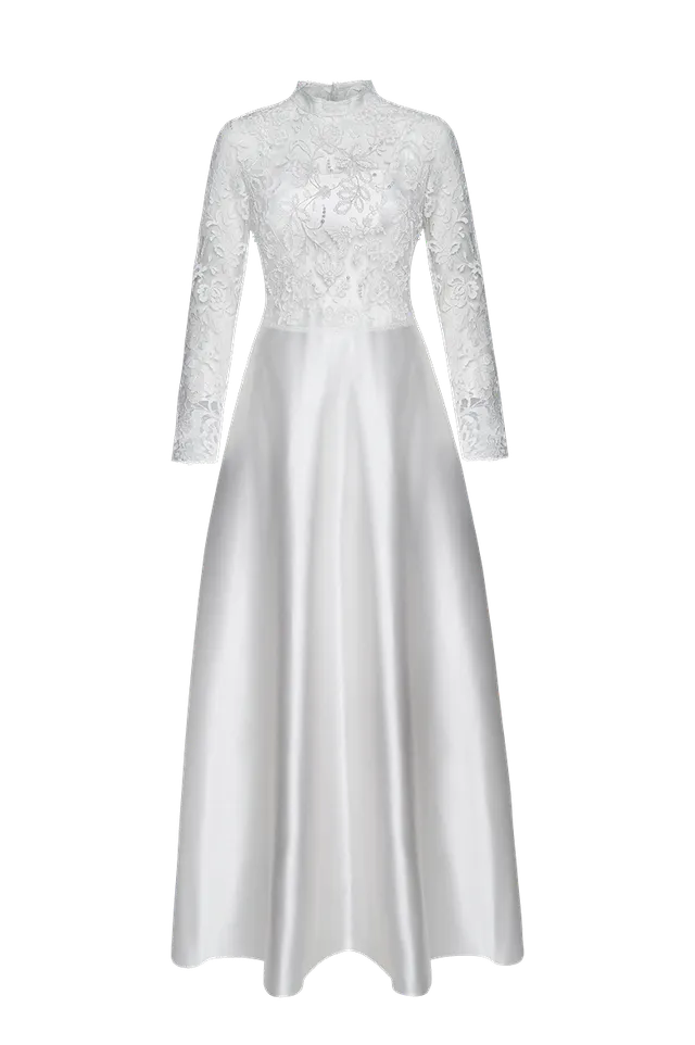 g-ssl-hochzeitskleid-einmal-im-leben-so-sch-n-reinseiden-duchesse-spitze image 1