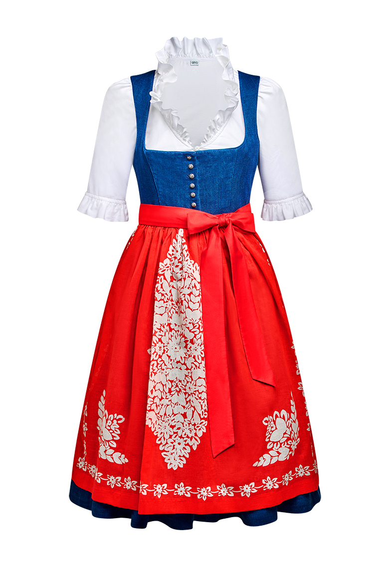 g-ssl-dirndl-aus-blaudruckleinen-blau-70er-l-nge image 4
