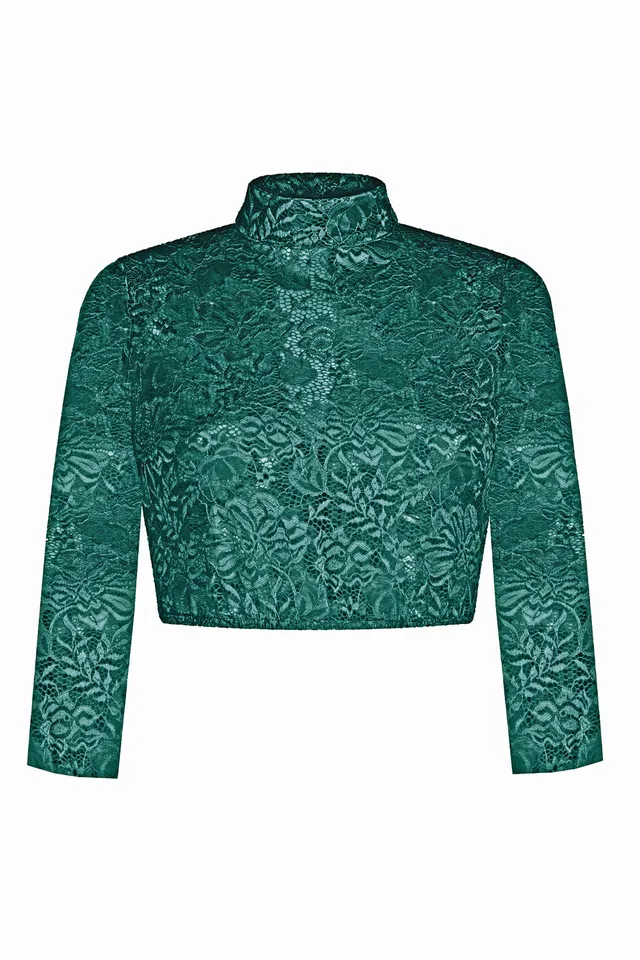 alpenherz-dirndlbluse-estelle-3-4-arm-petrol image 1