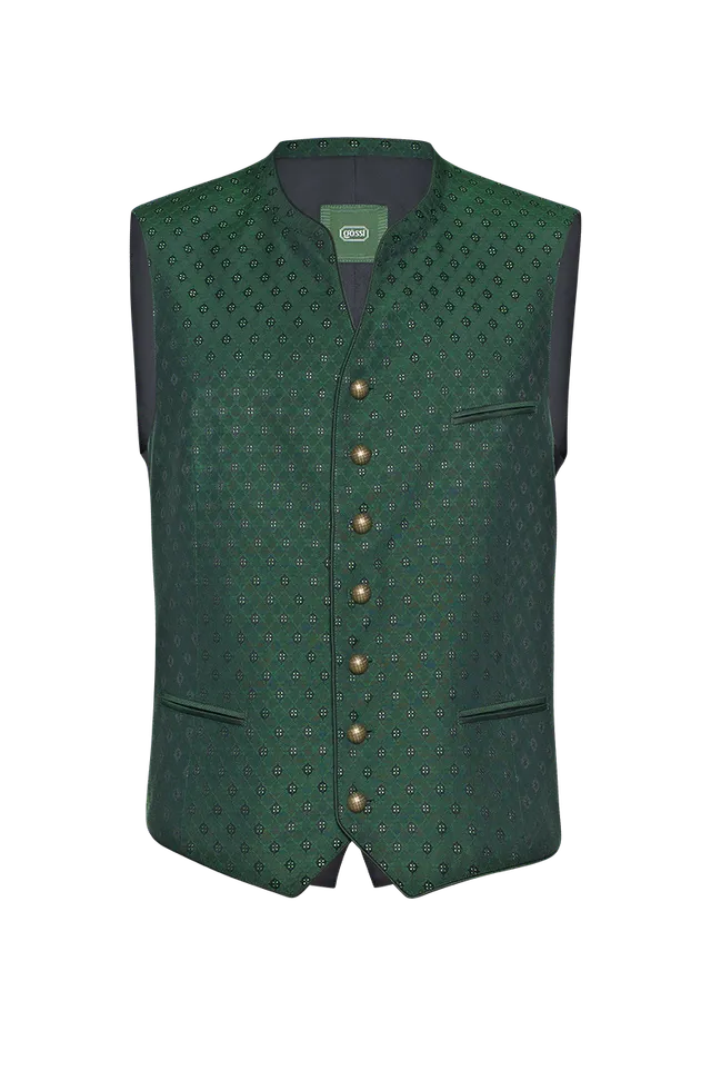 g-ssl-gilet-mit-esprit-herren-trachten-gilet-seide-gr-n-jacquard image 1