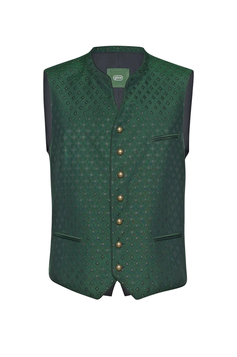 g-ssl-gilet-mit-esprit-herren-trachten-gilet-seide-gr-n-jacquard image 1