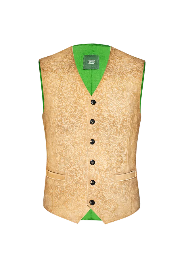 g-ssl-lederhosen-gilet-hirschleder-braun-mit-hornkn-pfen image 1
