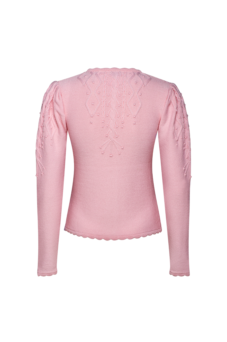 g-ssl-strickjacke-mit-puff-rmel-trachtenstrick-zopfmuster image 3