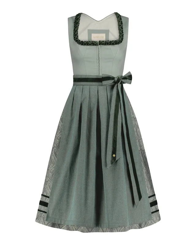 alpenherz-dirndl-katalina-75cm-salbei-leinen image 1