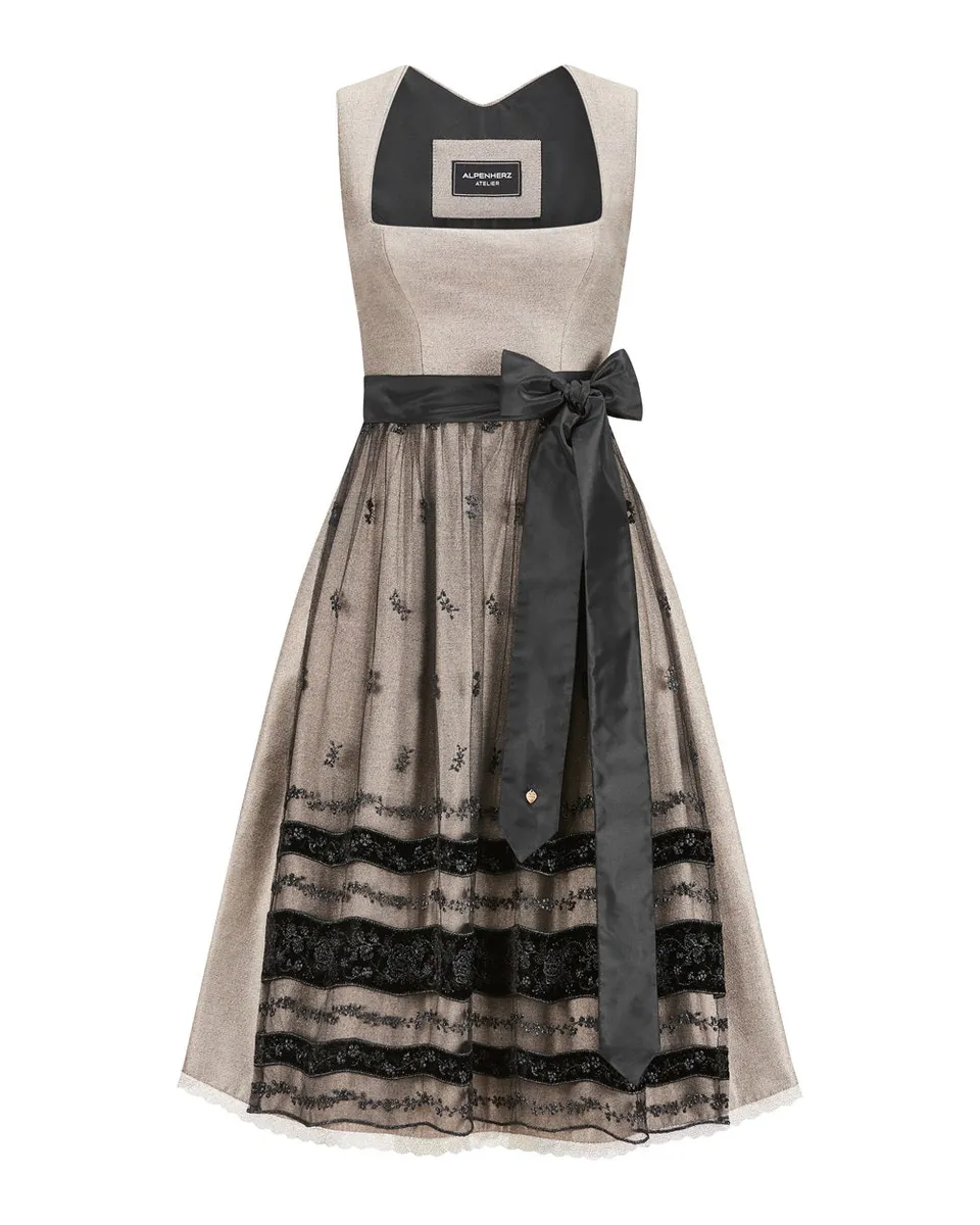 alpenherz-atelier-dirndl-eva-bronze-schwarz-limited image 1