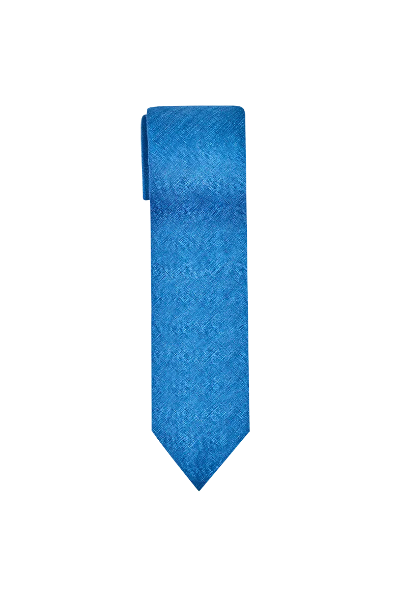 g-ssl-krawatte-blaudruck-blau-herren-trachtenkrawatte-leinen image 1