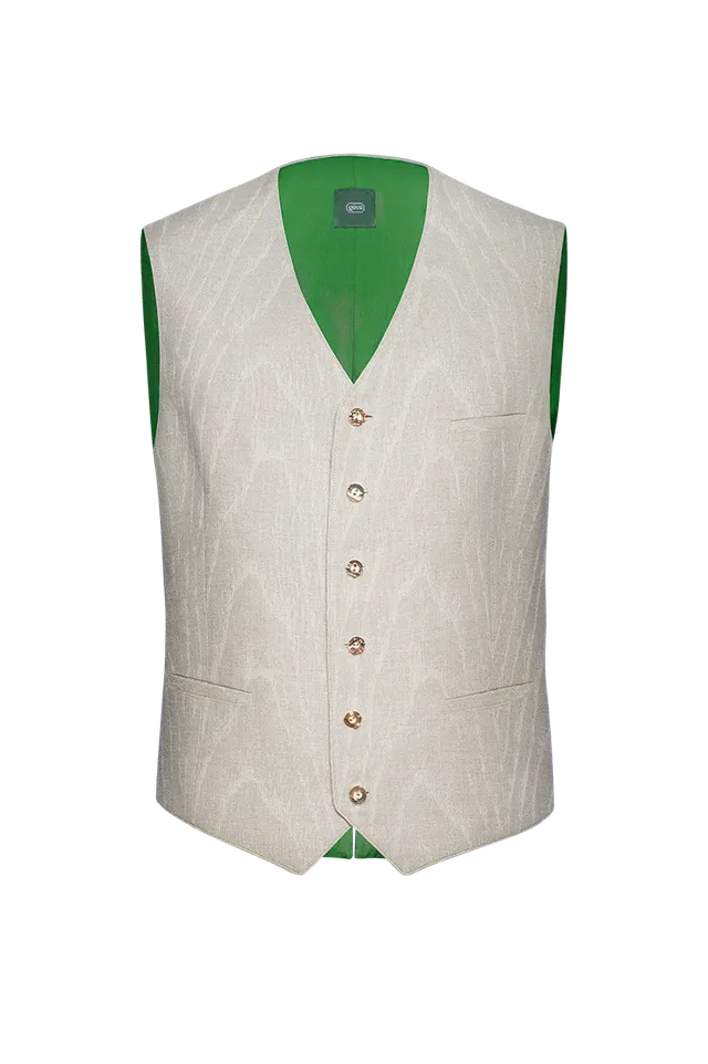 g-ssl-gilet-aus-leinen-herren-trachtenweste-in-braun-mit-seidenfutter image 1