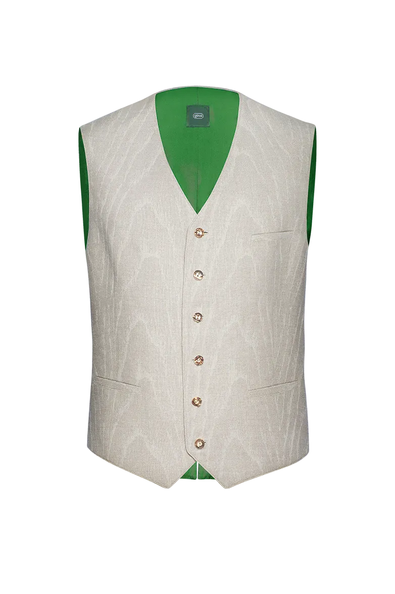 g-ssl-gilet-aus-leinen-herren-trachtenweste-in-braun-mit-seidenfutter image 1