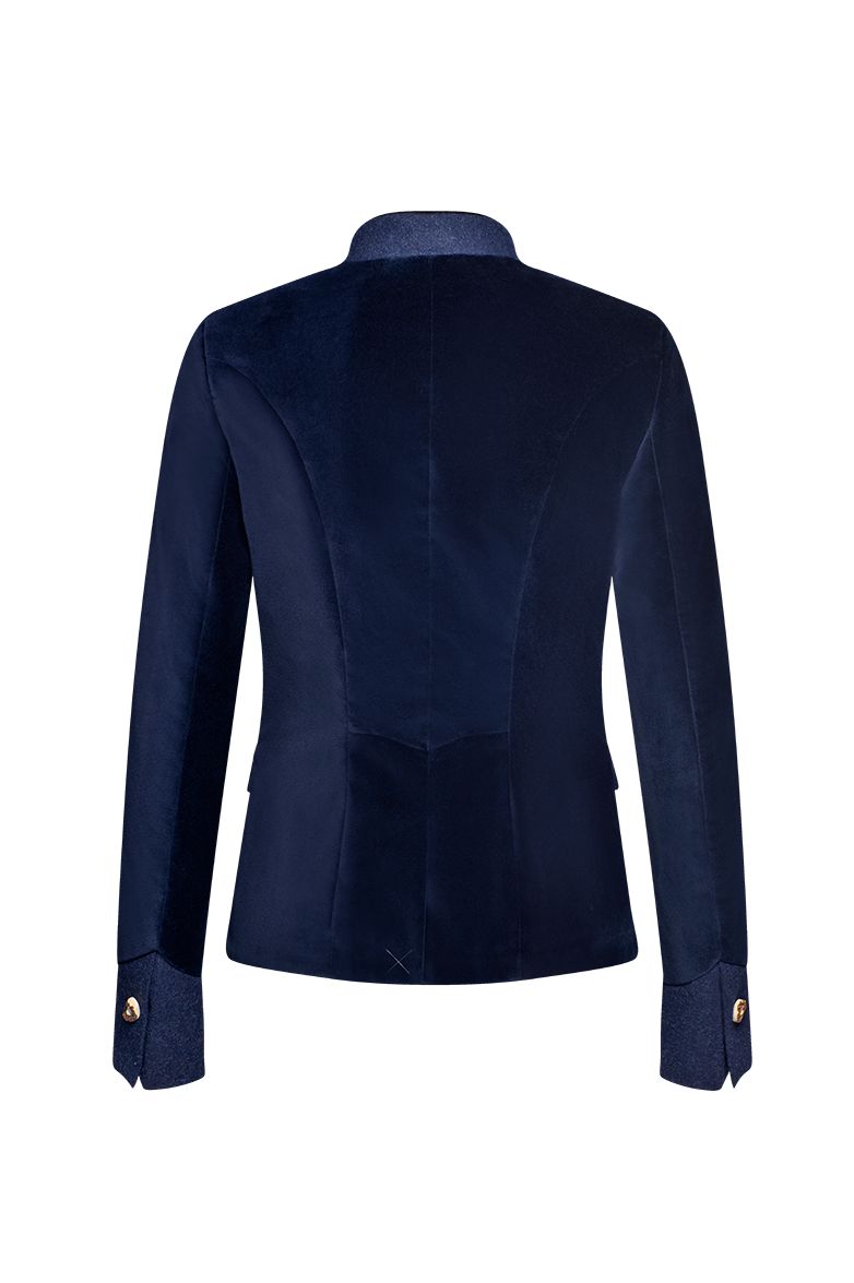 g-ssl-samtjacke-mit-revers-doppelreiher-baumwollsamt-hirschhorn-damen-blau image 2