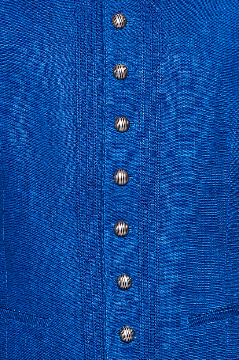 g-ssl-blaudruck-gilet-herren-blau-leinen-hochgeschlossen image 4