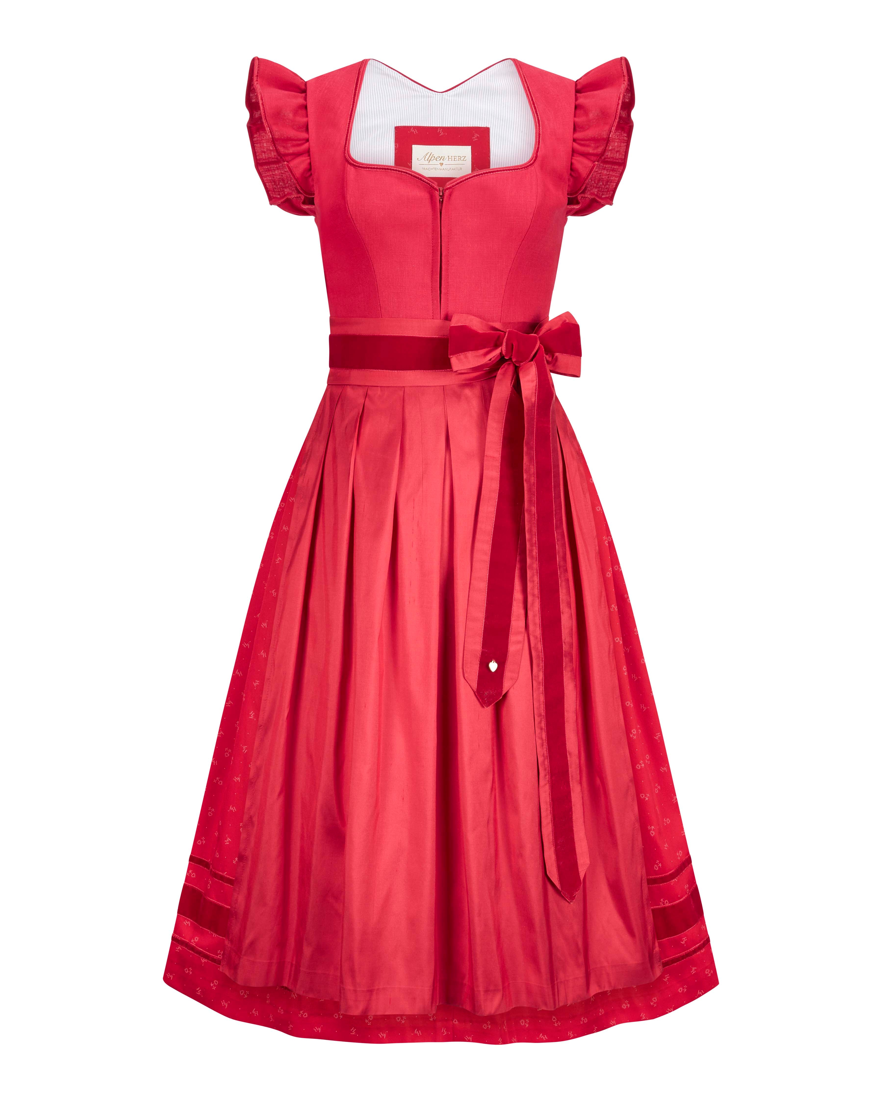 alpenherz-dirndl-marie-twin-rot-mit-fl-gel-und-puffarm-1-dirndl-3-looks image 2