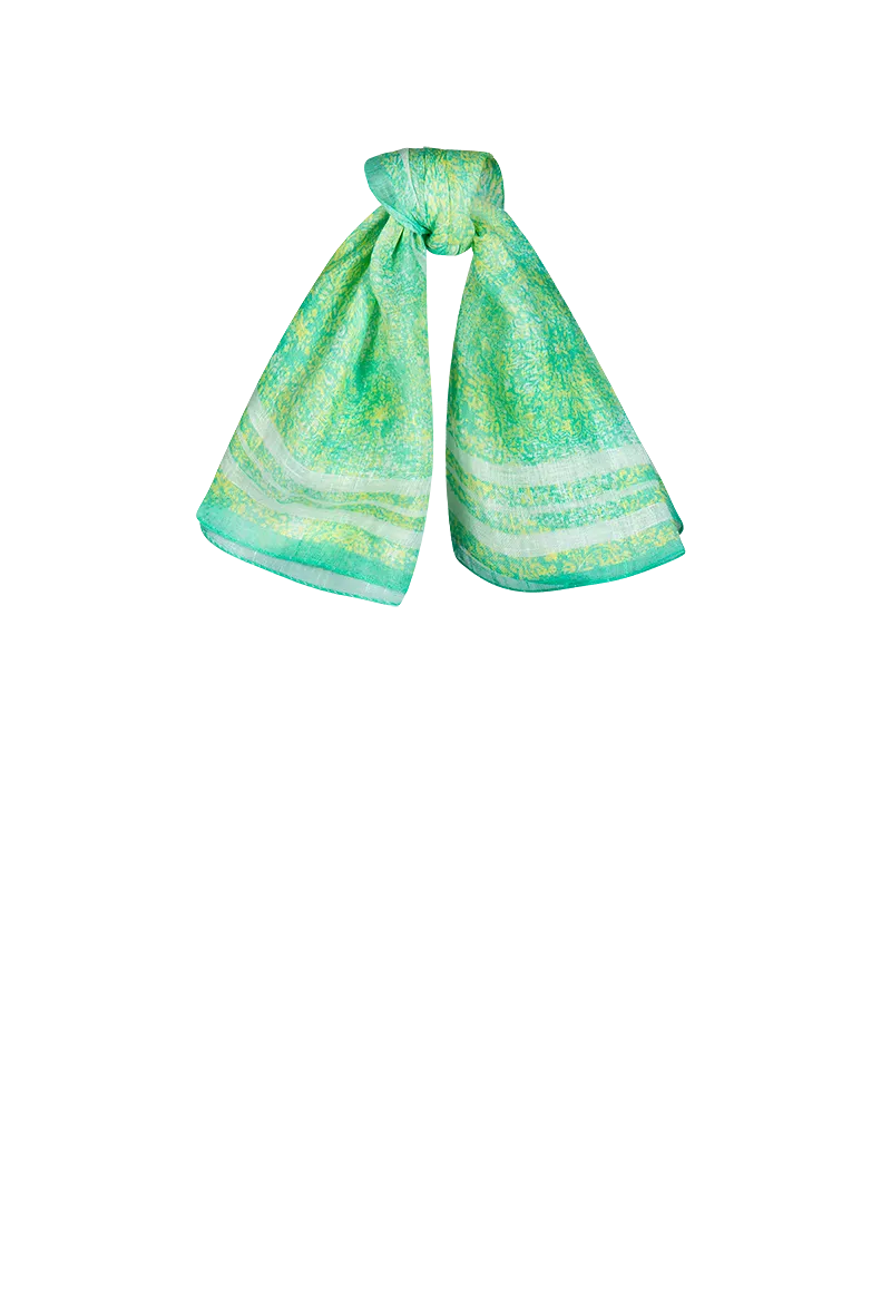 g-ssl-bandana-tuch-leinen-blau-damen-halstuch-mit-ornament image 1