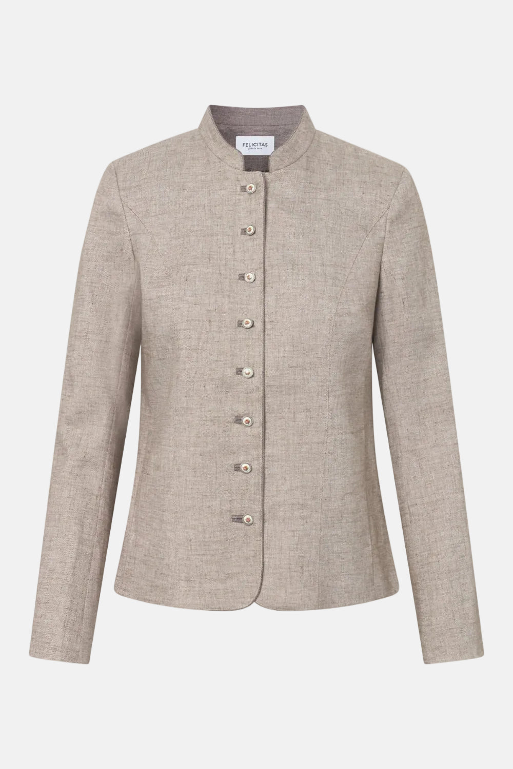 felicitas-damen-leinenjacke-jannika-mit-stehkragen image 1