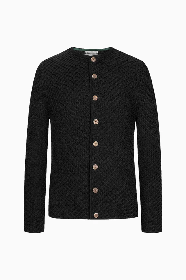 gottseidank-herrenstrickjacke-xaver-uni-im-waffelmuster-2 image 1