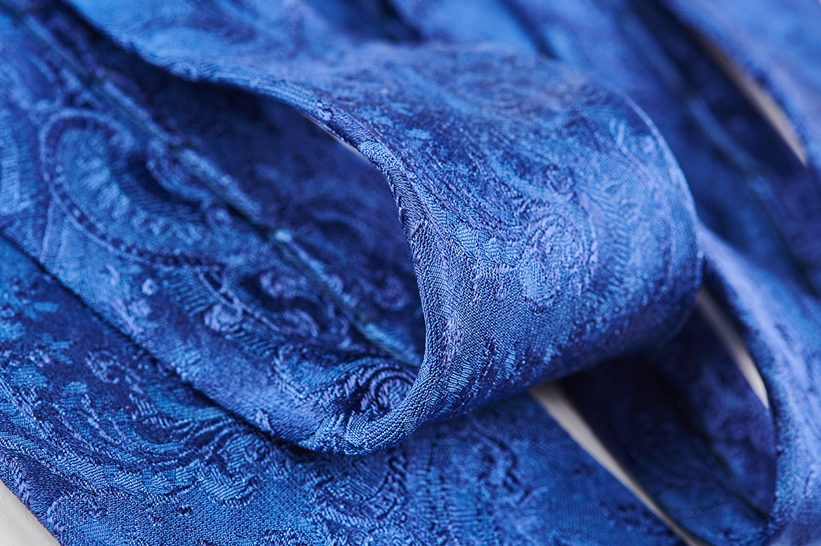 g-ssl-blaudruck-krawatte-jacquardseide-blau-schmal-herren image 3