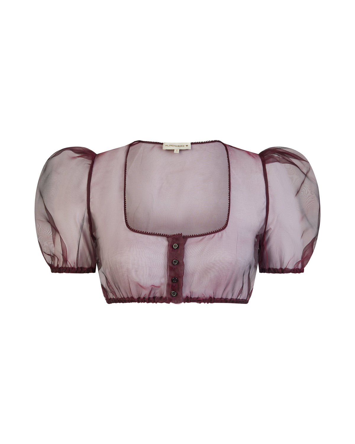 alpenherz-bluse-sarah-chiffon-mini-puff-dunkelrot-damen image 1