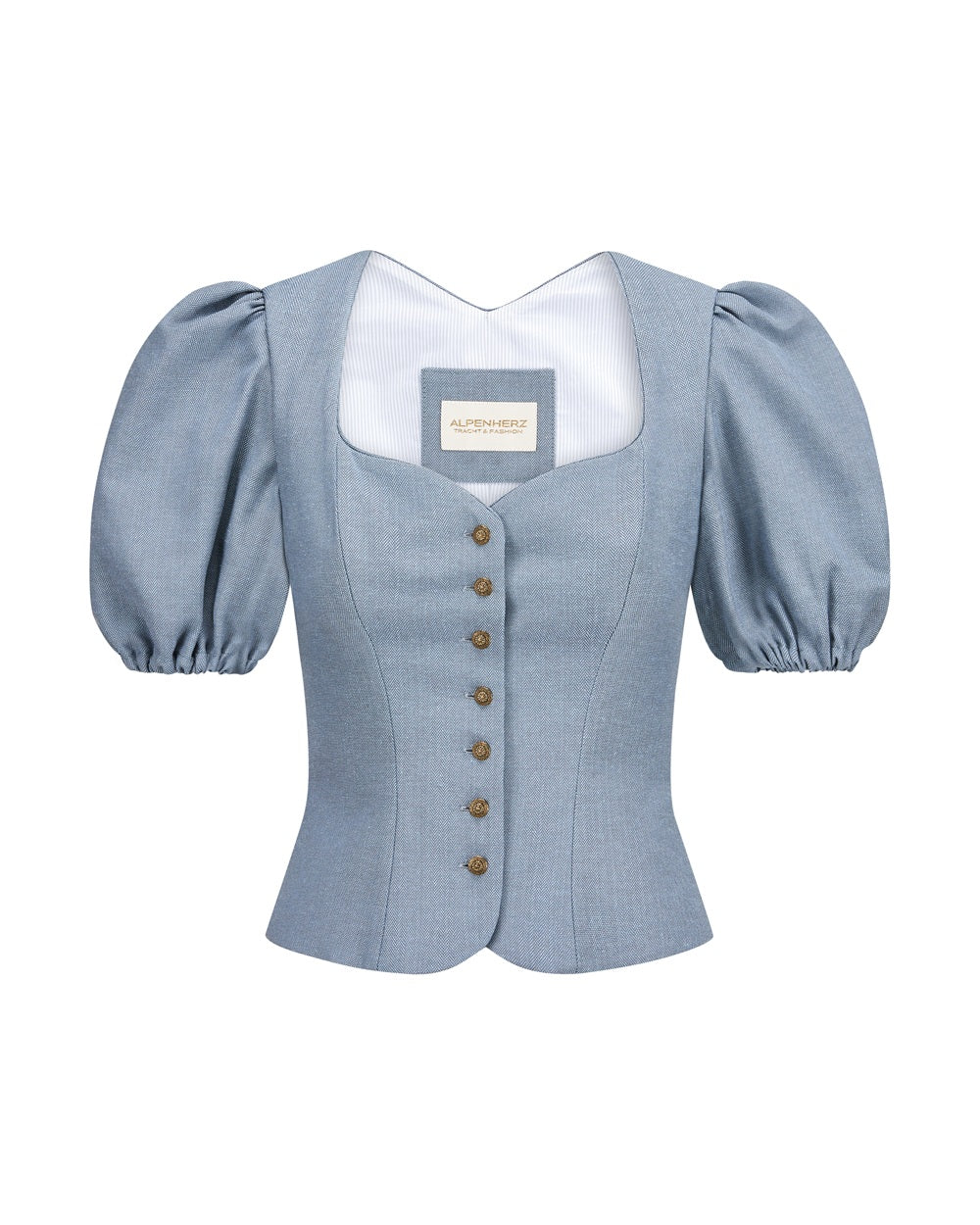 alpenherz-mieder-carlotta-blau-trachtenmieder-mit-puffarm image 1