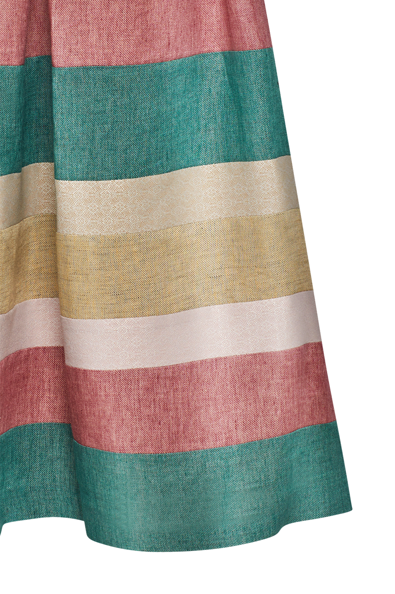 g-ssl-ausgestellter-bahnenrock-leinen-jacquard image 4