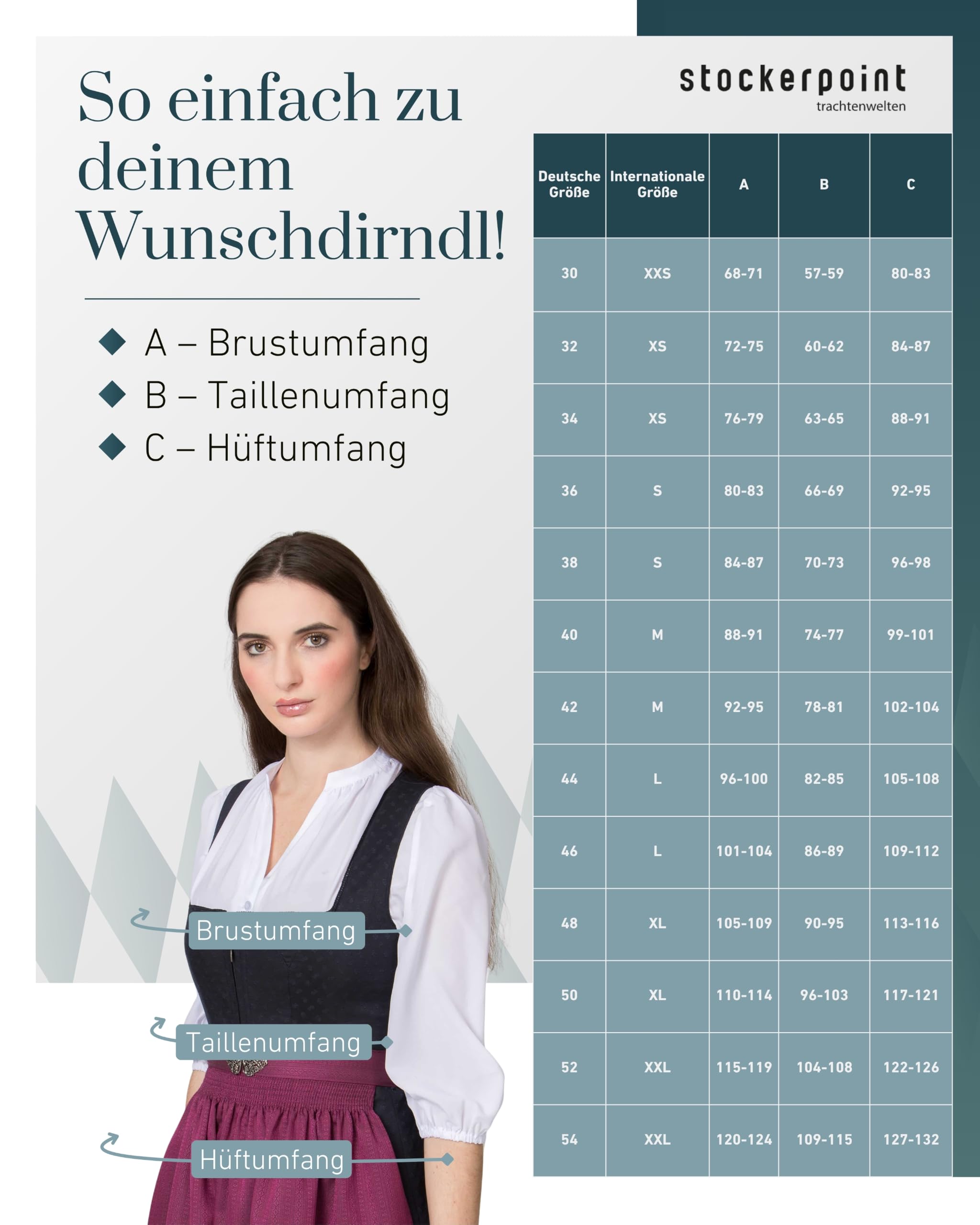 stockerpoint-dirndl-beth-dunkelblau-gr-50-klassik-dirndl image 5